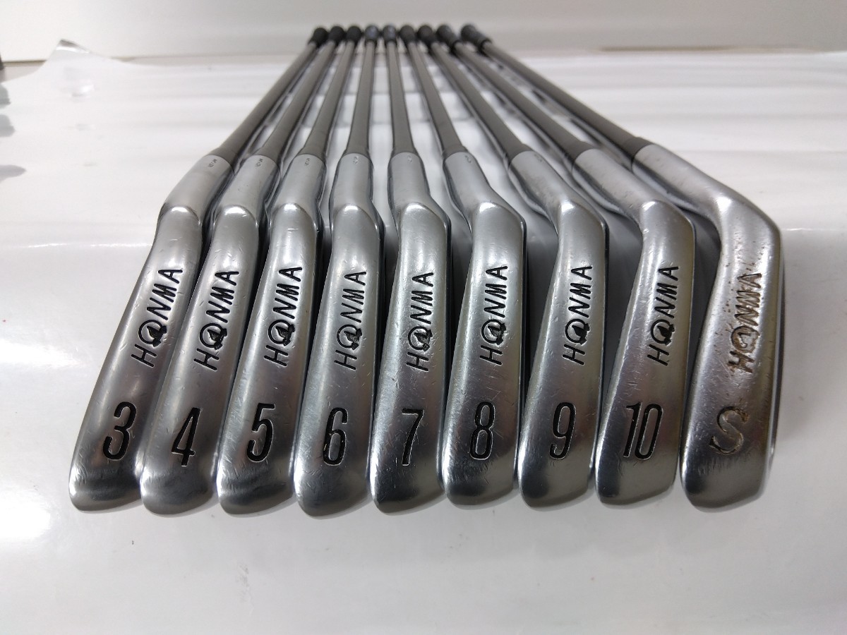 ★名器☆Honma Golf 本間ゴルフ LB-708 CAVITY 9本(3-10,S)セット flex:R-1 TITANIUM-CARBON M-30 メンズ右 LB-708キャビティ 3419267の画像4