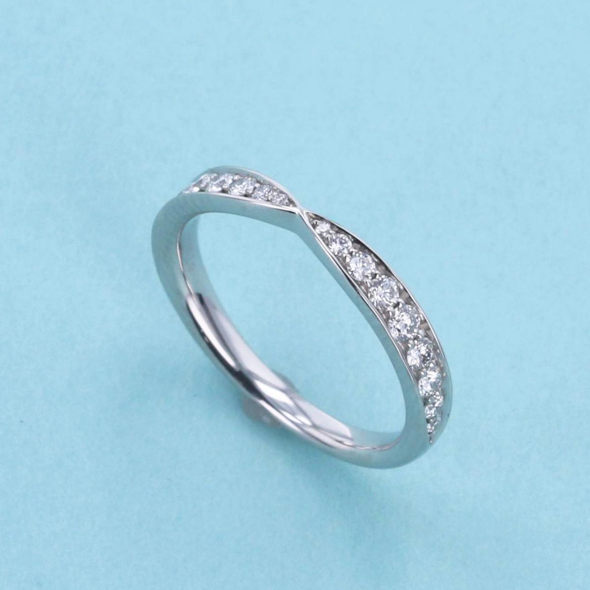Tiffany&Co. ティファニー ブランドジュエリー 指輪 PT950 ハーモニー バンドリング ダイヤモンドリング