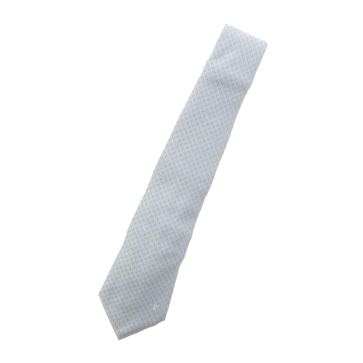LOUIS VUITTON ルイヴィトン 服飾 マフラー/スカーフ/ネクタイ FREE White silk100% フラワー ネクタイ_画像1