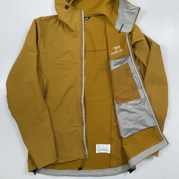 【美品 国内正規品】ARC'TERYX アークテリクス Gamma LT Hoody ガンマ LT フーディ S マスタードイエロー マウンテンパーカー ジャケット_画像5