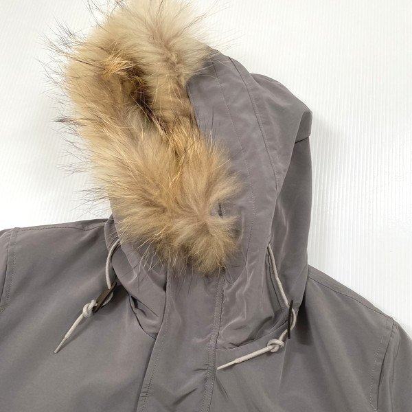 【定価5.6万円 美品】Lounge Lizard ラウンジリザード 5526 P/N WEATHER N-2B ２ グレー ファーフード シンサレート 中綿ジャケット_画像3