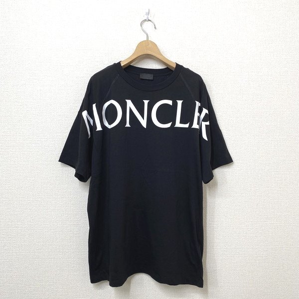 【国内正規品】MONCLER モンクレール ロゴTシャツ L ブラック 黒 半袖 ビッグロゴ
