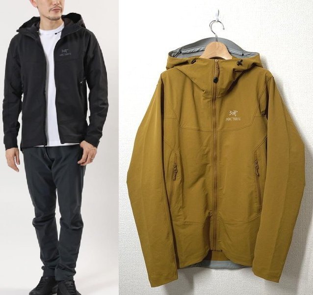 【美品 国内正規品】ARC'TERYX アークテリクス Gamma LT Hoody ガンマ LT フーディ S マスタードイエロー マウンテンパーカー ジャケット_画像1