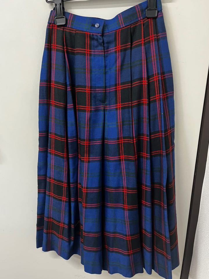Miss Chloe チェックキュロットスカート　40サイズ未使用ラベル付き　レーヨン、ウール素材　美品_画像5