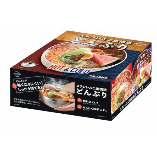 どんぶり ステンレス二重構造 丼 茶碗 保温 保冷 ラーメン 冷麺 軽量 カクセー HOL-02/2964ｘ１個_画像6