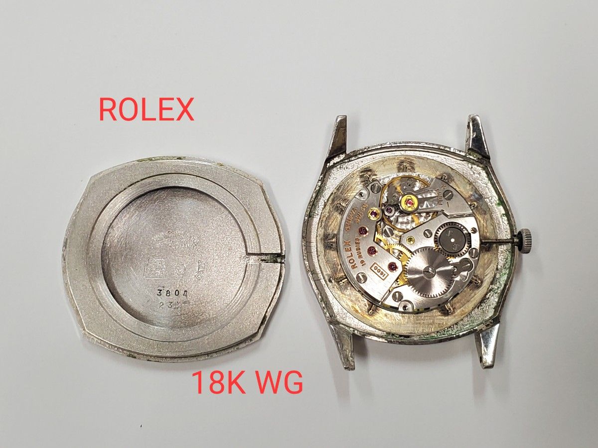 ROLEX チェリーニ 18K 金無垢  メンズ腕時計 ロレックス ref3804 K18WG 手巻き 750 正規 稼働品