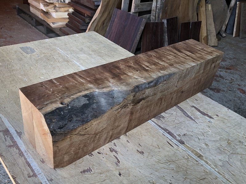 【EI797D】椨 573×120×120㎜ タブ ブロック 角材 一枚板 材料 天然木 無垢材 乾燥材 銘木 材木 木工 DIY 希少材《銘木登屋》