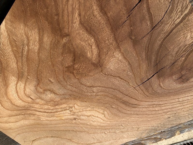 【EA251A】欅 597×388×45㎜ 玉杢 極上杢 一枚板 材料 天然木 無垢材 乾燥材 銘木 材木 木工 DIY 希少材《銘木登屋》_画像6