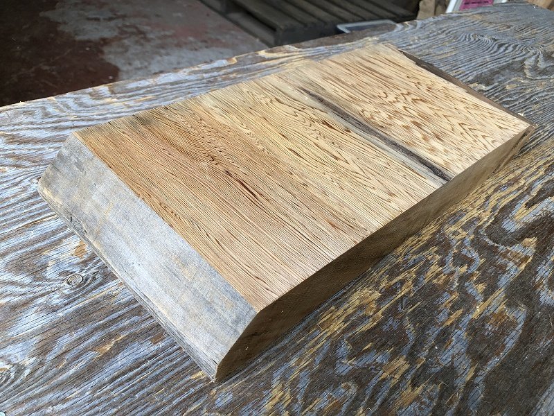 【EE622C】屋久杉 385×195×45㎜ 一枚板 世界遺産 極上杢 材料 銘木 天然木 希少材 乾燥材 材木 DIY 木工 ブロック《銘木登屋》_画像1