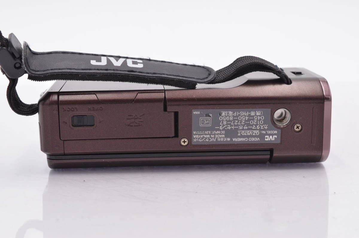★特別特価★ JVC ケンウッド GZ-V570-T ビデオカメラ ストラップ、バッテリーのみ付属 #tk1338_画像3