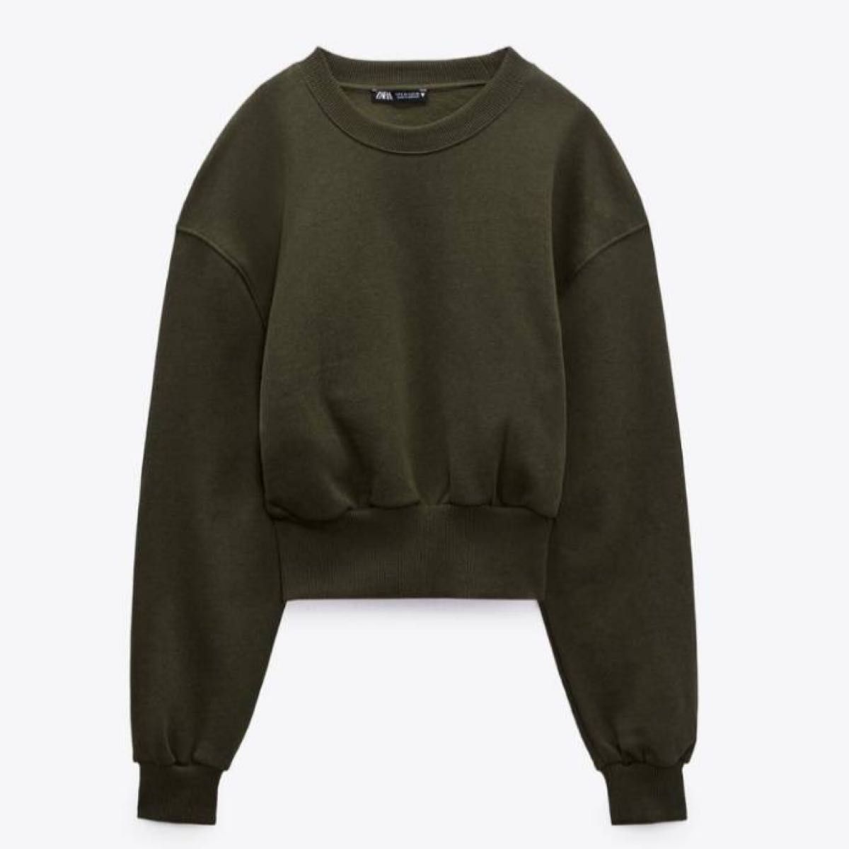 新品タグ付きザラZARAプリーツクロップドスウェットシャツ SWEAT 新品タグ付きザラZARAプリーツクロップドスウェットシャツ SWEAT