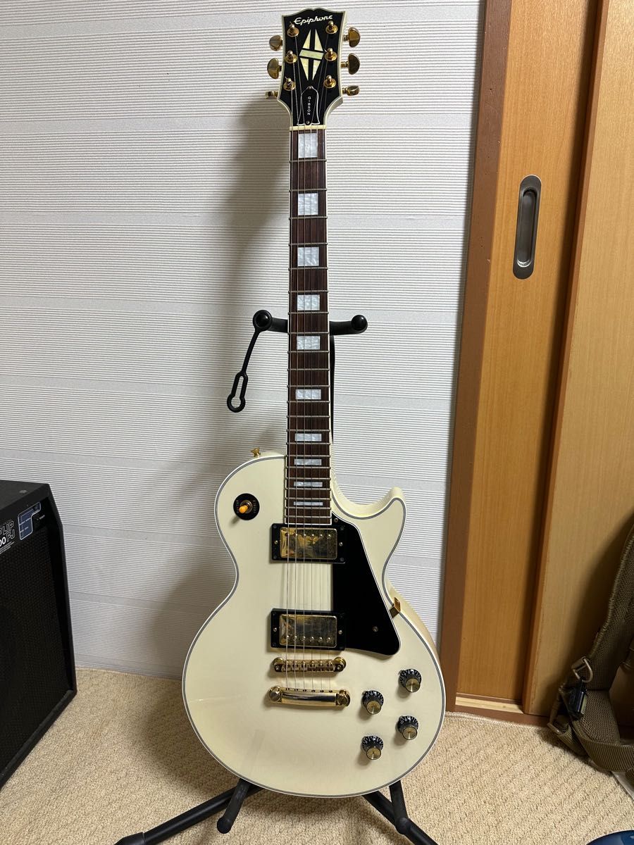 Epiphone by Gibson Japan 日本製 レスポールカスタム 白 ハード Epiphone by Gibson Japan 日本製 レスポールカスタム 白 ハード