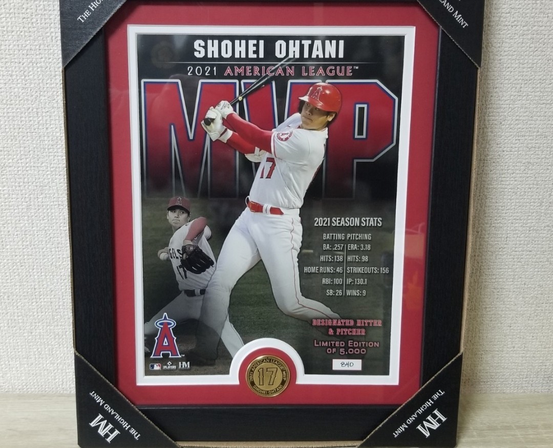 2021年 大谷翔平選手 アメリカン・リーグ MVP獲得記念 コインフォトミント ohtani-mvp 5000個限定_画像1