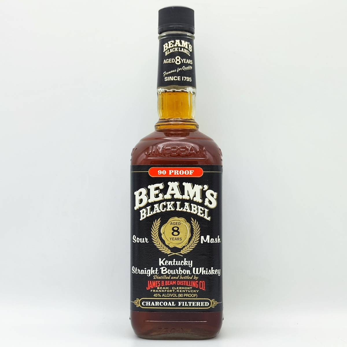 BEAM'S BLACK LABEL 8years old Kentucky Straight Bourbon Whiskey 45度 750ml【ブラック ラベル】の画像1