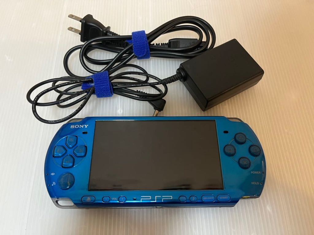 美品 PSP-3000 バイブラントブルー プレイステーションポータブル SONY 