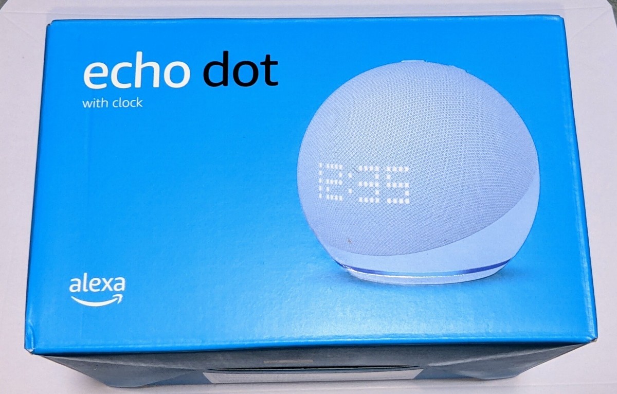 echo dot with clock 第5世代 クラウドブルー_画像1