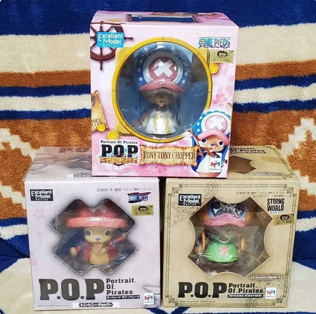  One-piece P.O.P the first version domestic regular goods Tony Tony chopper figure 3 body set wheat ... one taste mega house 