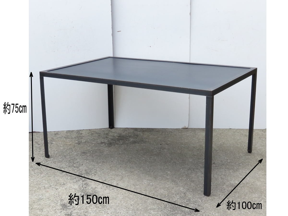 ■②■インダストリアル■テーブル■机■デスク■スチール製■現状■の画像2