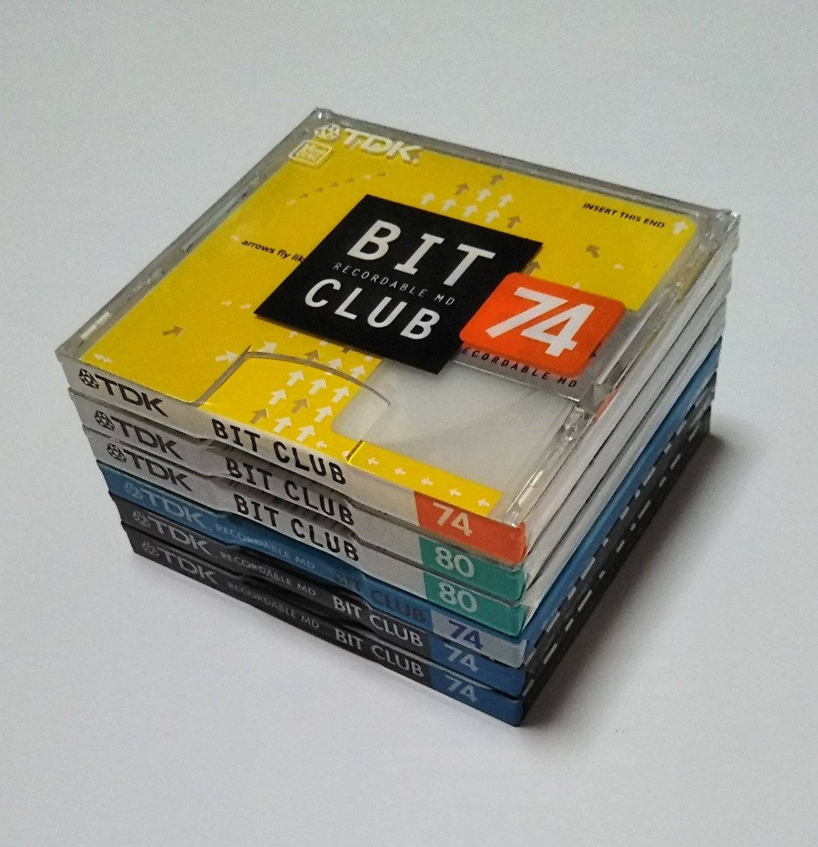 【新品MDディスク】TDK BIT CLUB 74分4枚 80分2枚 デジタル性能に優れる高品質ディスク＆耐熱・高精度シェル 合計6枚 未開封品 希少 ☆☆☆_画像7