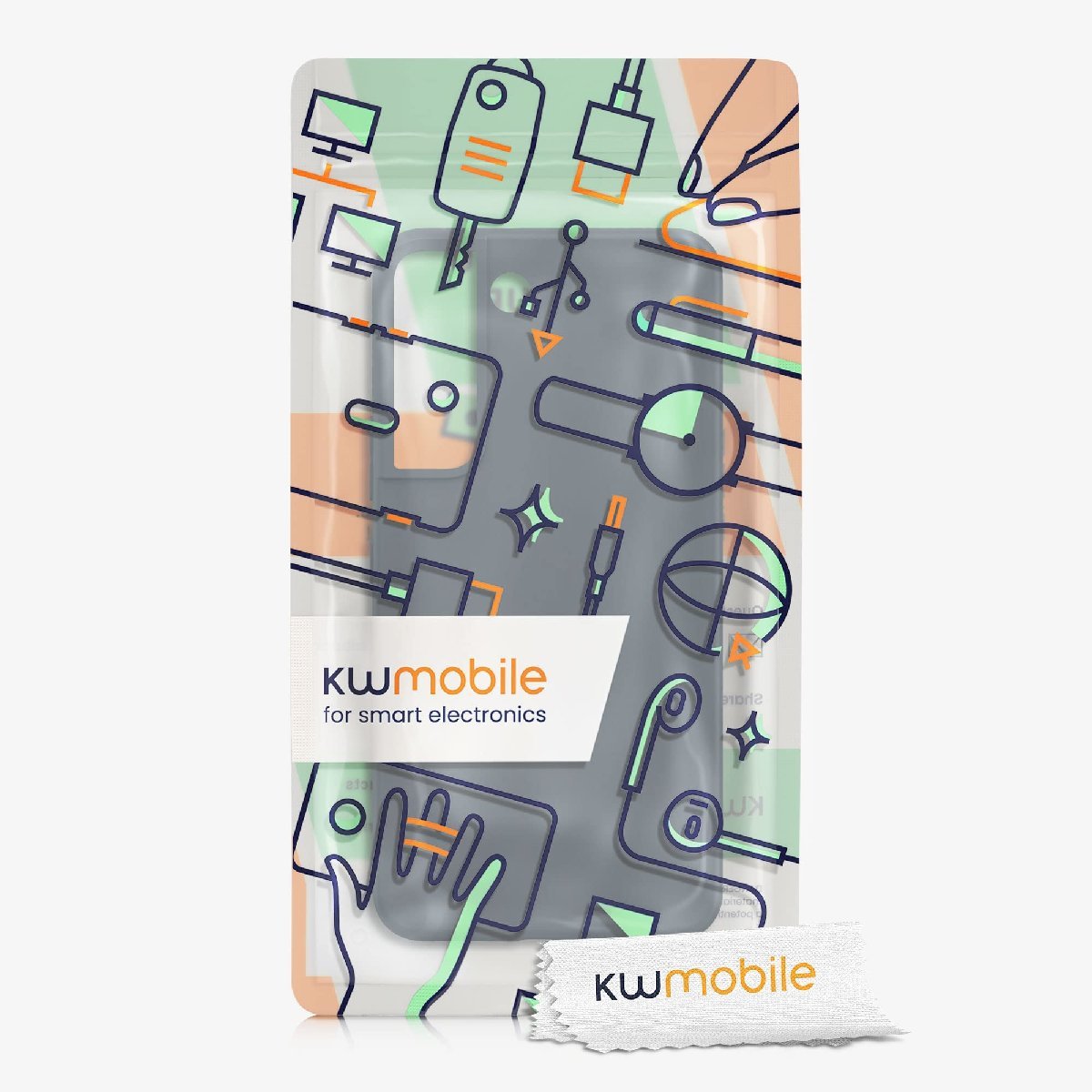 送料無料★kwmobile Galaxy S22 ケース - 耐衝撃 滑り止め ソフト TPU シリコン (ダーク スレート)_画像7