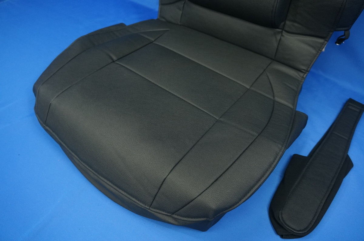 SC-471 stretch leather all-purpose seat cover seat belt hole less type 