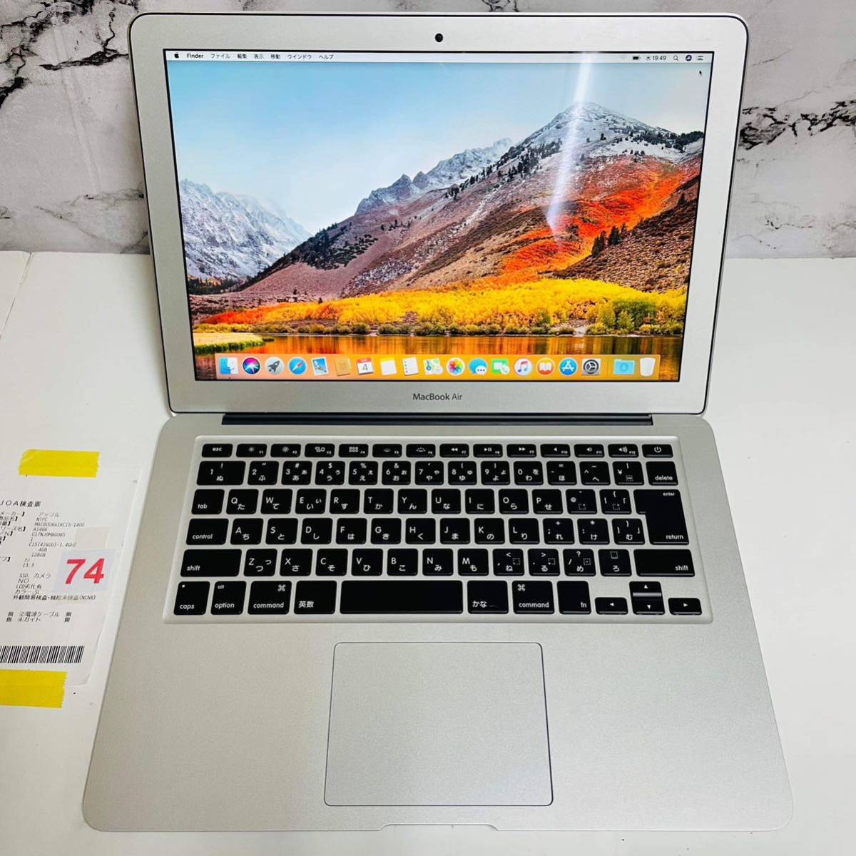 美品 Apple MacBook air 2014( 13インチ ) A1466 Core i5-4260U 1.4GHz/4GB/SSD 128GB