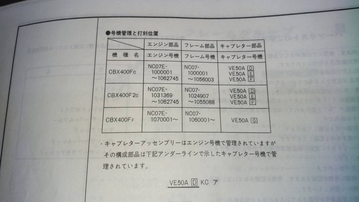 ★ＣＢＸ４００Ｆ／インテグラ★パーツリスト　４版　正規純正中古_画像5