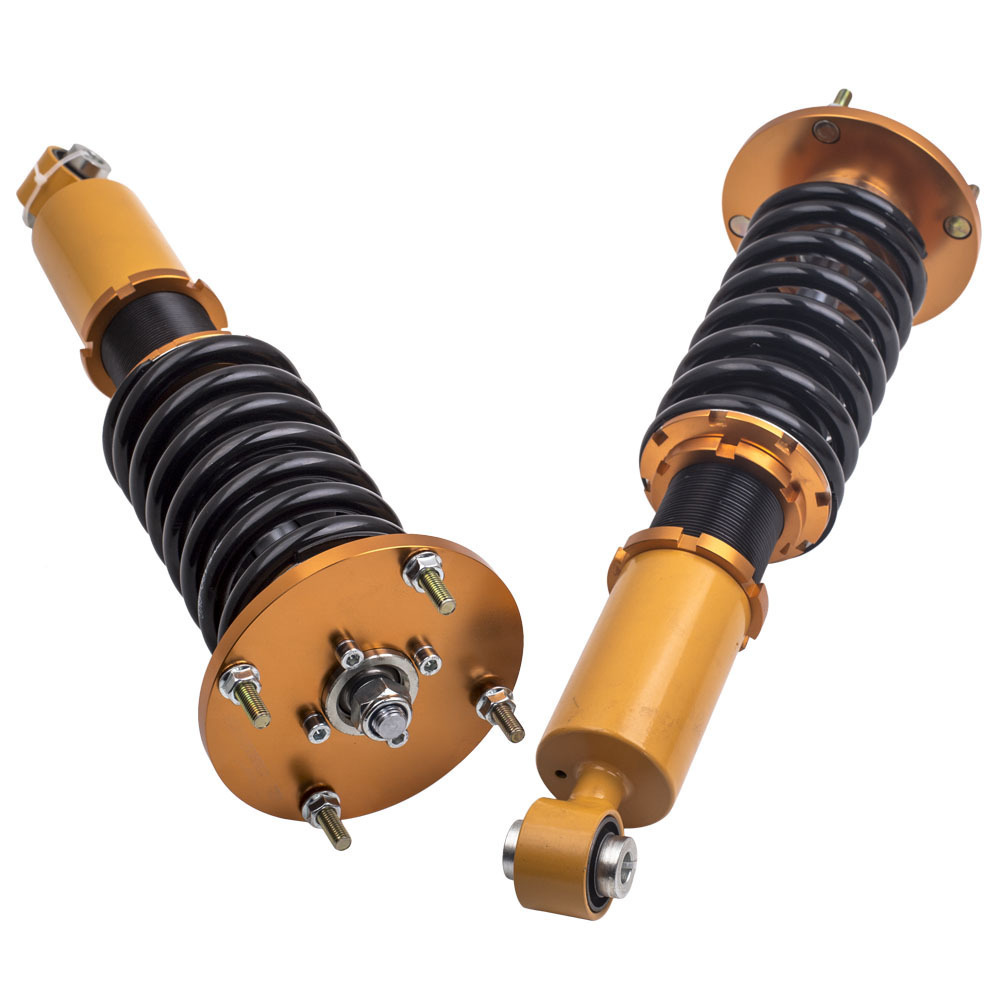  shock absorber Porsche Cayenne 955 957 suspension 02-10 total length adjustment type yellow Maxpeedingrods