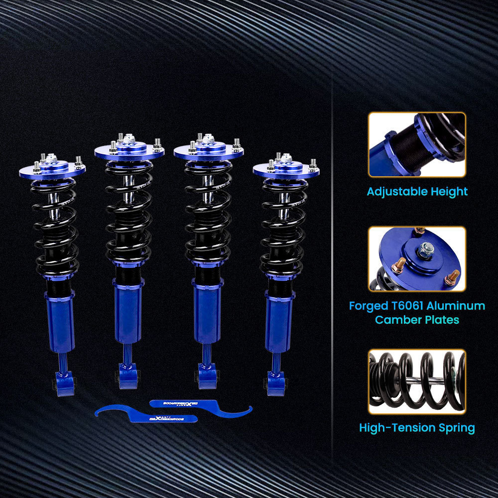  shock absorber Ford Expedition suspension U222 03-06 total length adjustment type blue Maxpeedingrods
