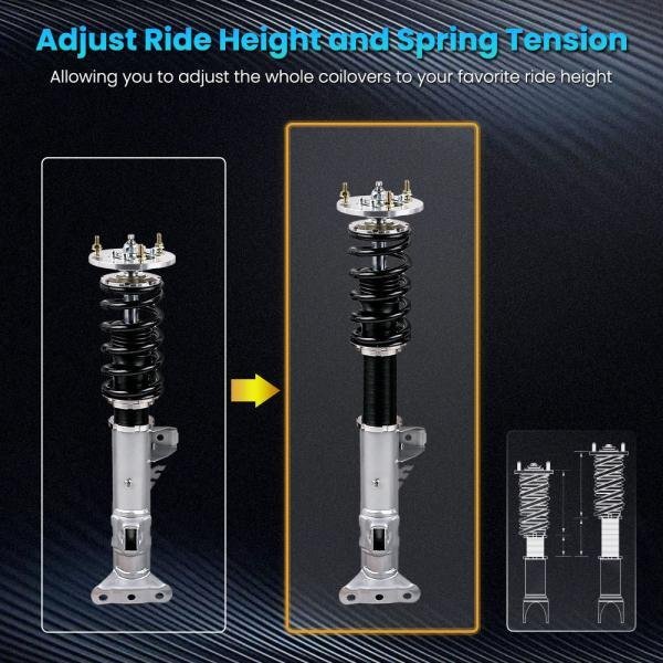 Maxpeedingrods BMW 3シリーズ M3 E36 92-97 全長調整式 車高調 サスペンション 24段減衰調整 シルバー_画像4