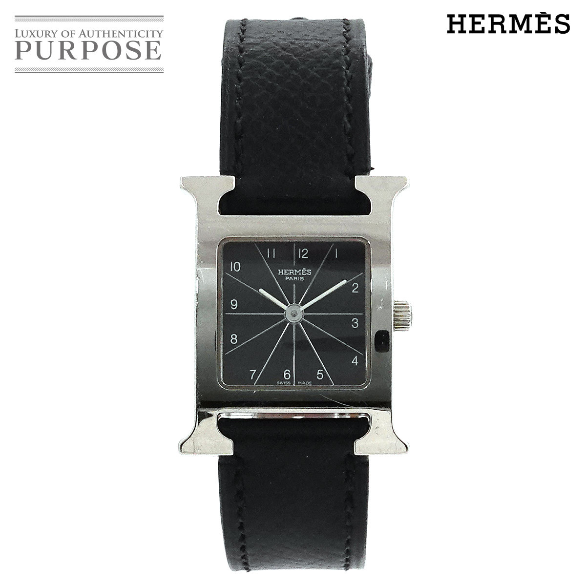 エルメス HERMES Hウォッチ HH1 210 レディース 腕時計 ブラック 文字盤 クォーツ ウォッチ H Watch 90209001