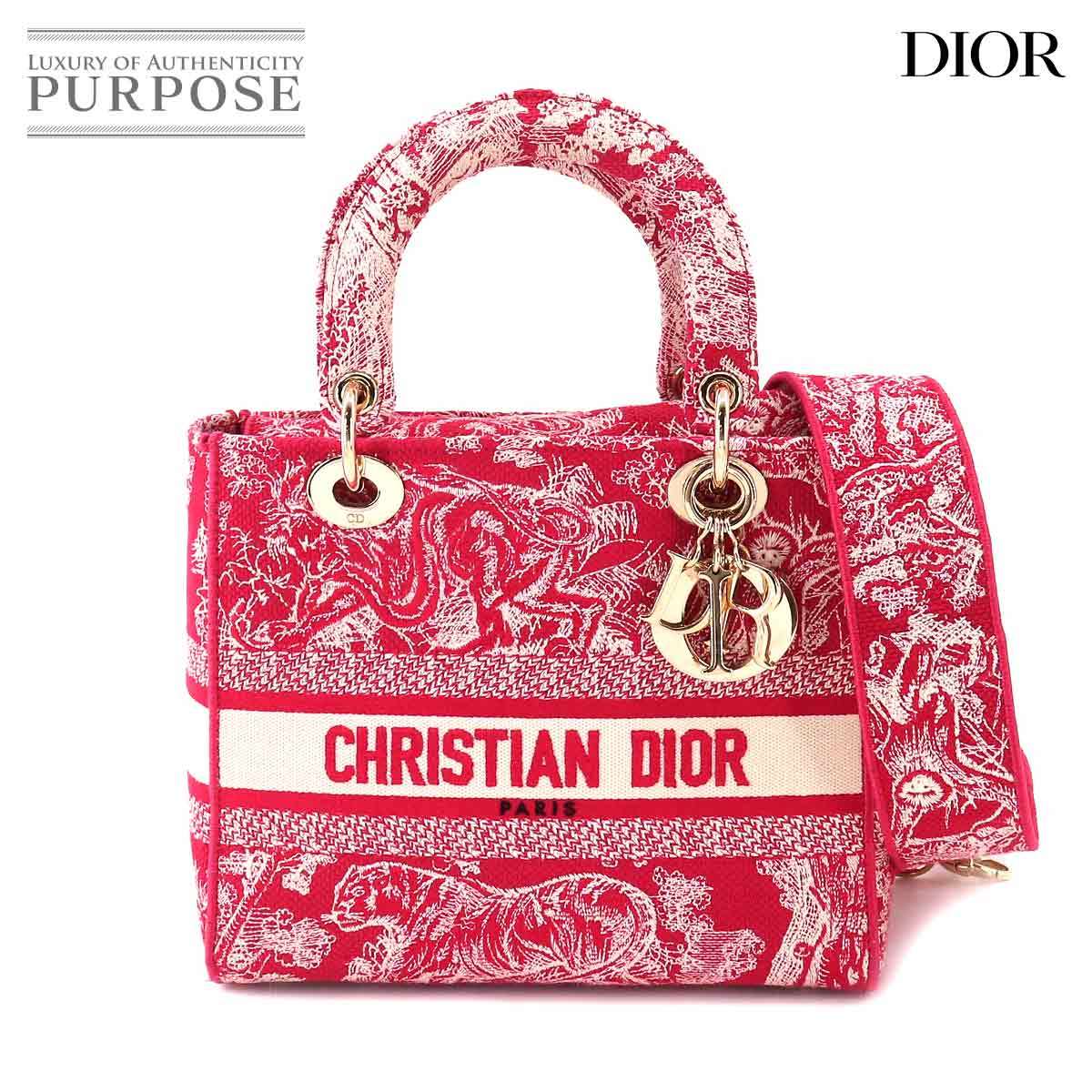 新品同様 クリスチャン ディオール Chiristian Dior レディディーライト ミディアム 2way ハンド ショルダー バッグ 90208335