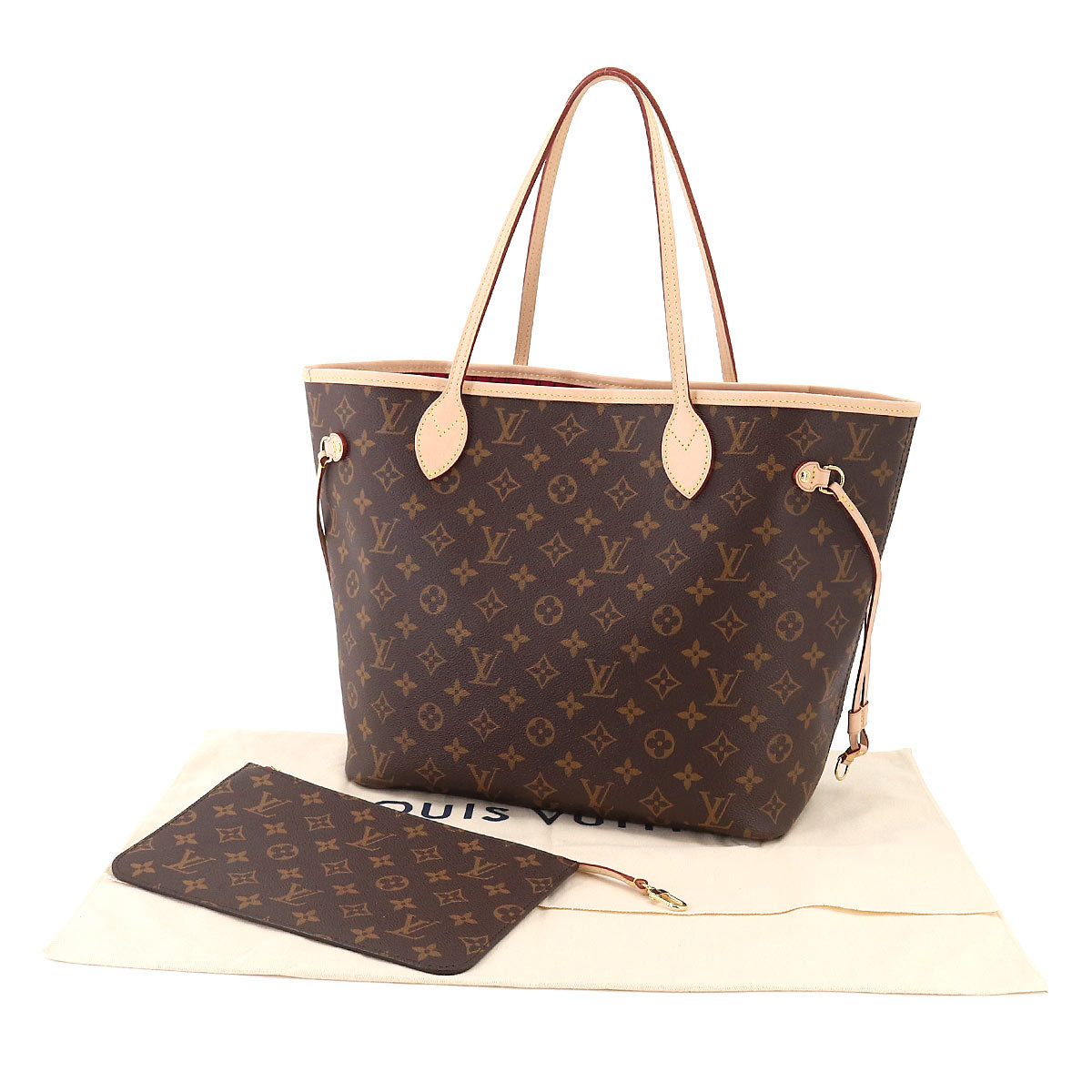 未使用 展示品 ルイ ヴィトン LOUIS VUITTON モノグラム ネヴァーフル MM トート バッグ ブラウン ピヴォワンヌ M41178 RFID 90211211_画像9