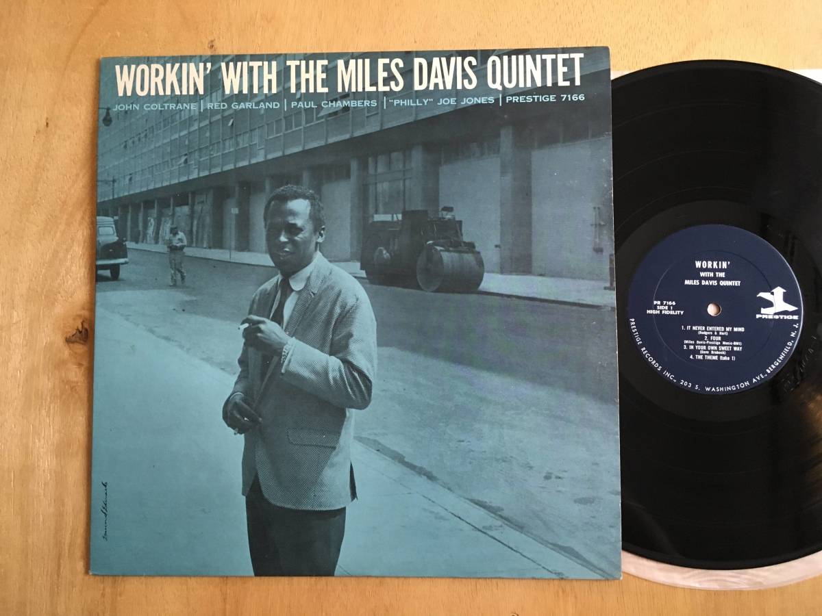 ◎状態難あり MONO VAN GELDERとRVG刻印 右紺 Miles Davis Quintet / Workin' With / John Coltrane prestige_画像1