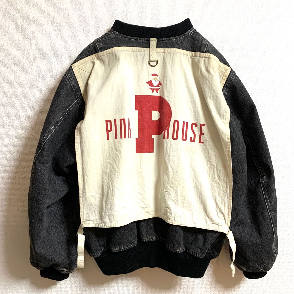 PINK HOUSE  ピンクハウス　デニム　ブルゾン　ゼッケン　ジャケット　ロゴ　サンタ