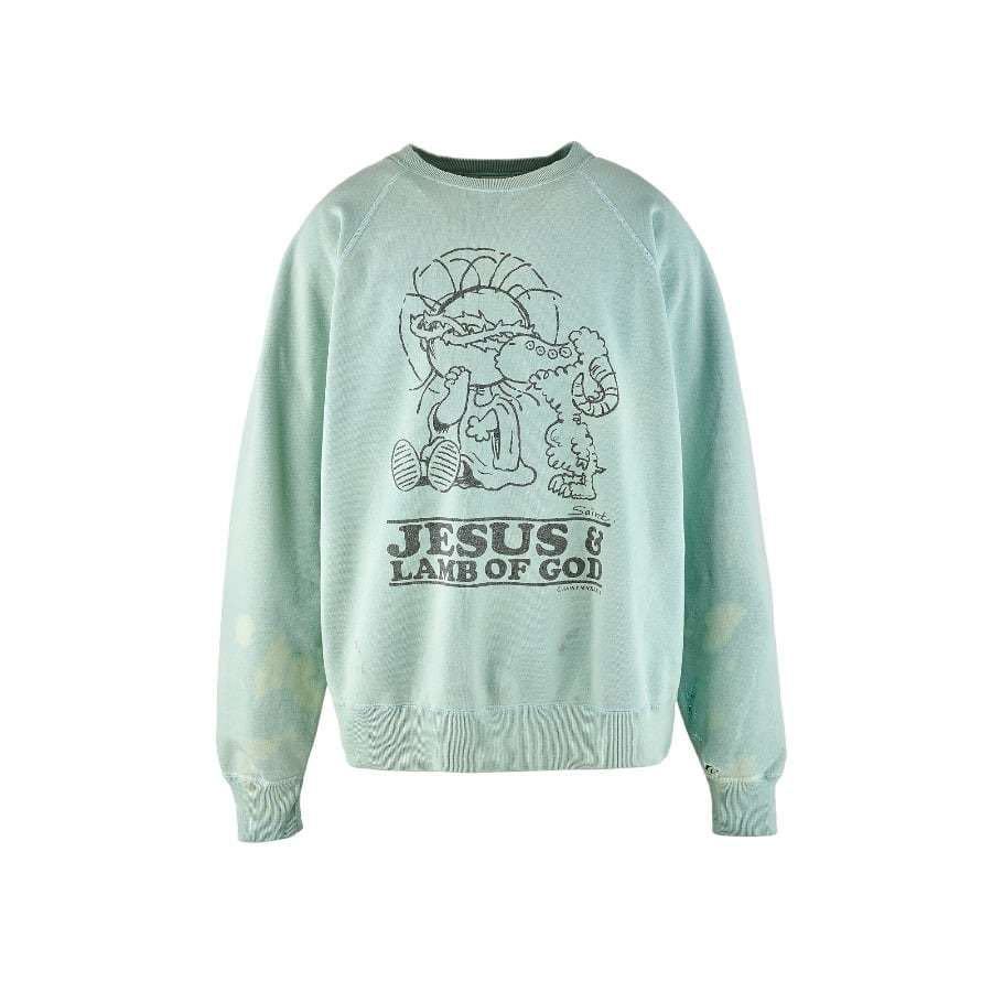 AW SAINT Mxxxxxx JESUS CREW SWEATSHRT M スウェット SAINT MICHAEL