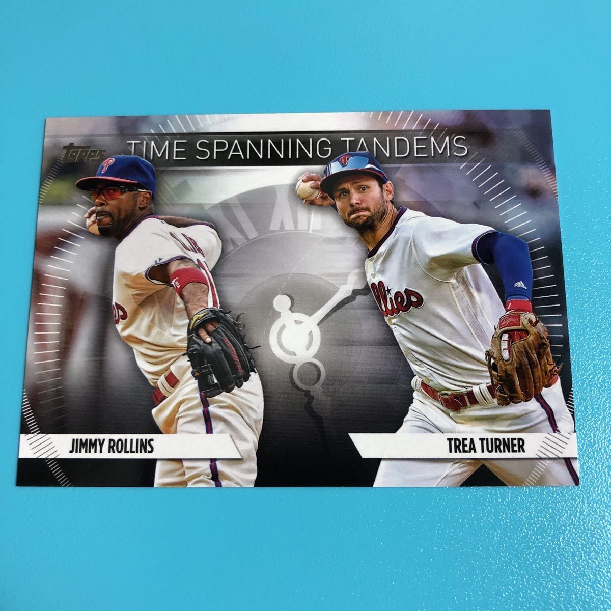 Jimmy Rollins Trea Turner 2023 Topps Update Time Spanning Tandems #TS-18 Insert Phillies_画像1