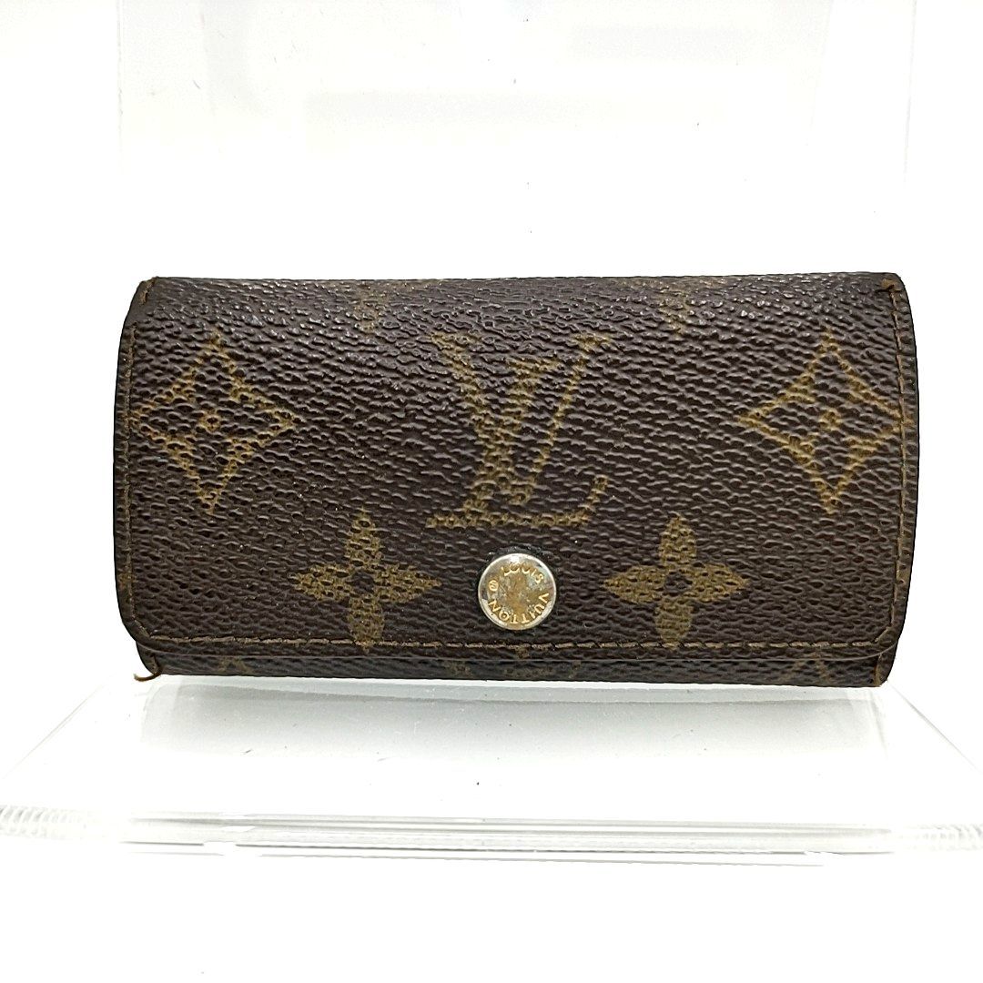 【ジャンク/金具ネジ欠損】Louis Vuitton ルイヴィトン モノグラム ミュルティクレ4 三つ折り 4連 キーケース ユニセックス_画像1