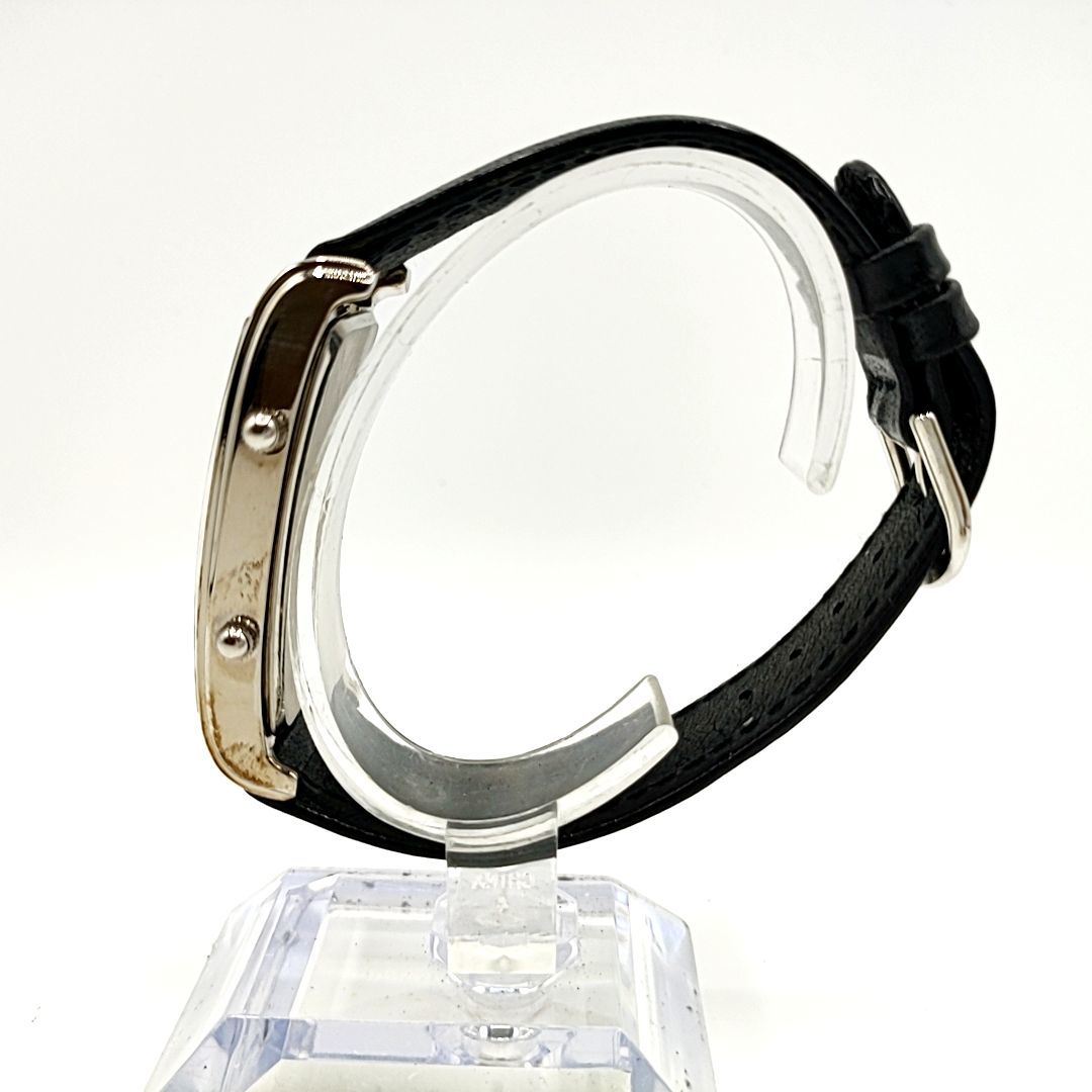 【電池切れ】Heckel Shop　ヘッケルショップ　クォーツ腕時計　スクエア　ケースシルバー　ケース幅：2.0