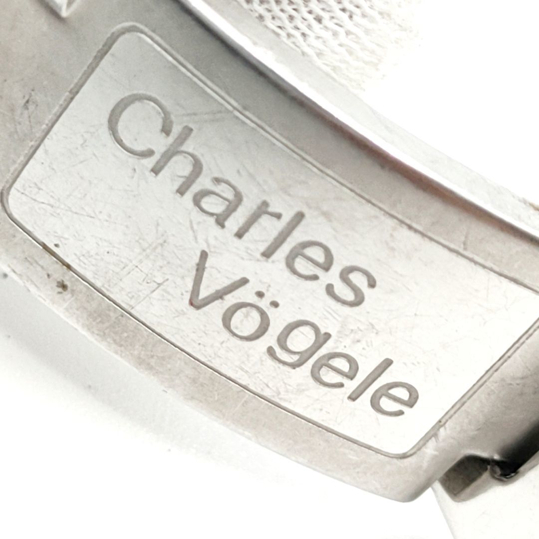 【電池切れ　難有り】Charles Vgele シャルルホーゲル　クォーツ腕時計　レディース　スクエア　白文字盤　ケース幅：2.2　腕回り：16