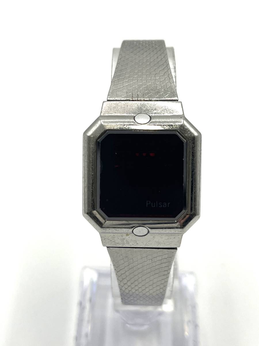 【不動】PULSAR パルサー デジタル 腕時計 クォーツ スクエア ステンレス ヴィンテージ レディース ケース：2.4 腕回り：16の画像8