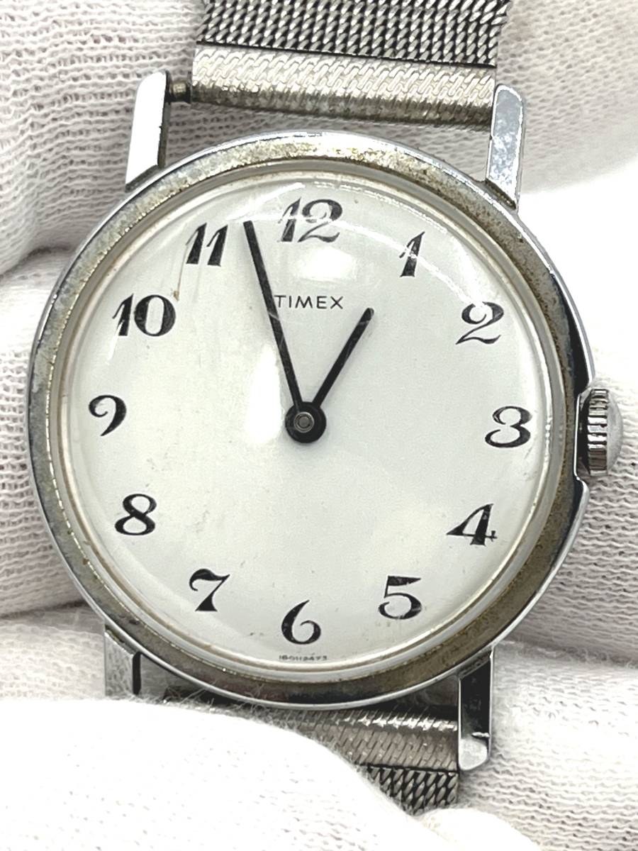 【稼働〇】TIMEX タイメックス　手巻き腕時計　ラウンド　ボーイズ　2針