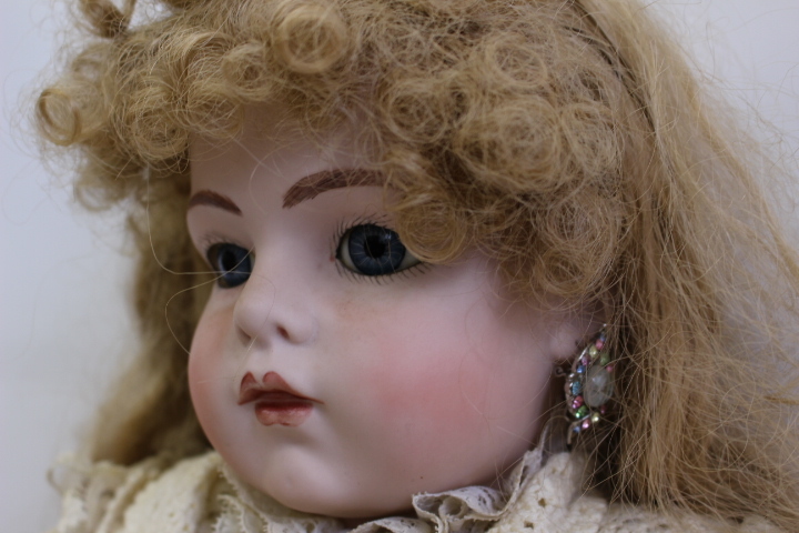 e464.. название товар BRU JNE желтохвост . Jun автограф иметь 1982 6/25 фарфоровая кукла 75cm платье мелкие вещи большое количество античный кукла * осмотр )jumo-