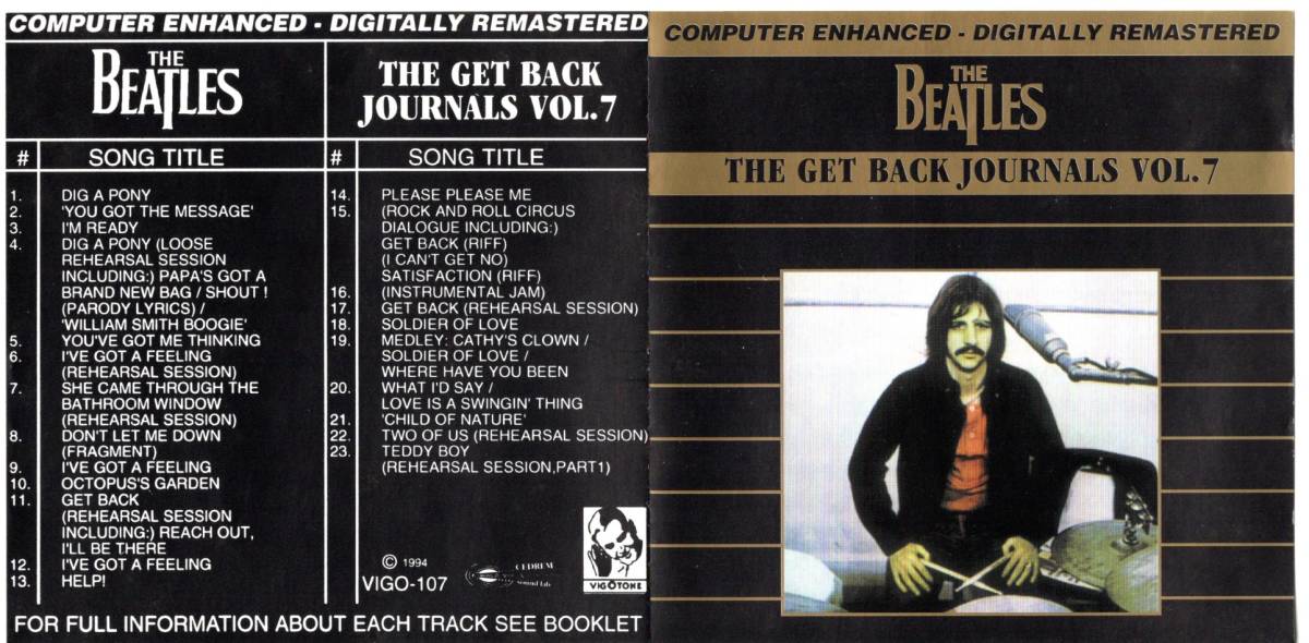 2CD【GET BACK JOURNALS Vol.7 & Vol.8（Vigotone）1994年製】Beatles ビートルズ_画像4