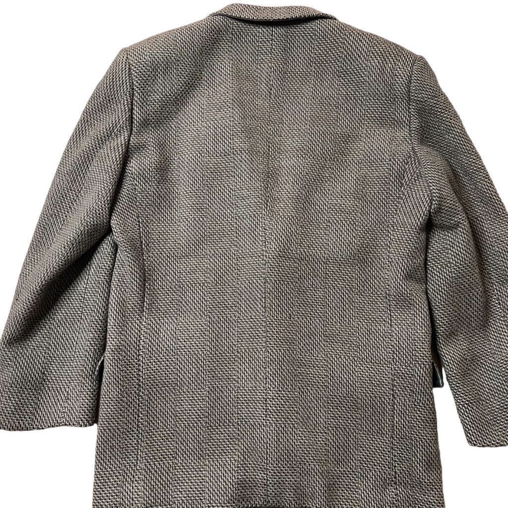 即決★errenno★イタリア製 48 L ウールテーラードジャケット 羊毛 ウールジャケット ブラウン