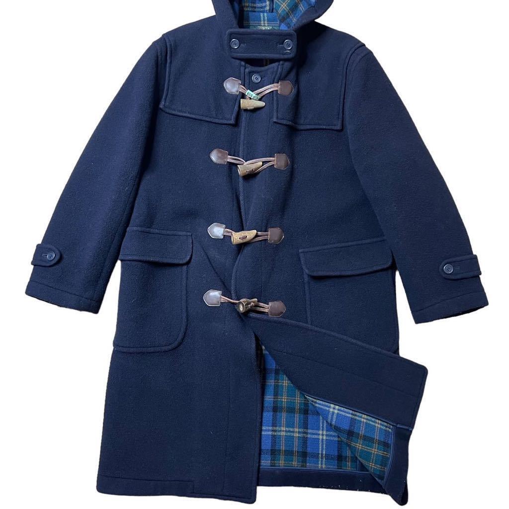  prompt decision *NEW YORKER* made in Japan M L rank duffle coat new yo- car navy wool coat check toggle long 