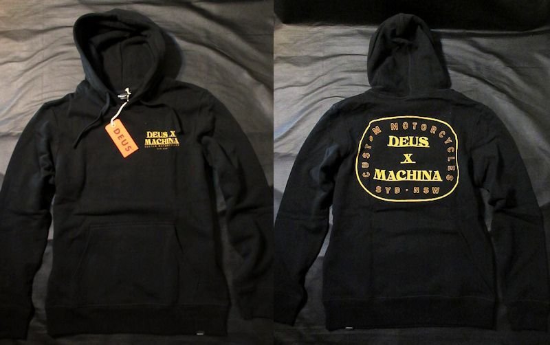 本物正規◆Deus ex Machina デウス◆スウェットパーカー Unshore■S■黒■新品 ■アメリカ購入/裏地起毛■オーガニックコットン_画像1