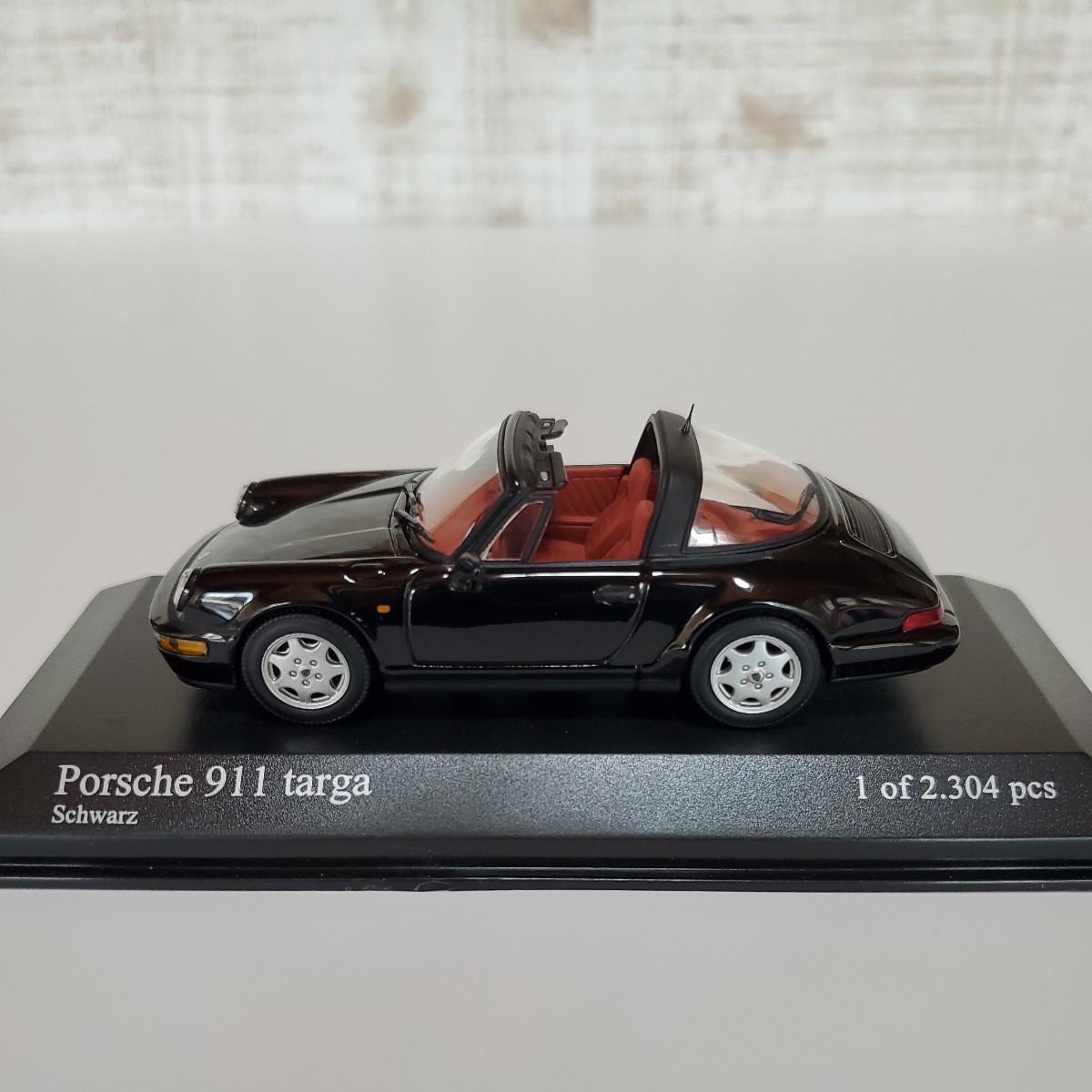 1/43 ミニチャンプス MINICHAMPS ミニカー/Porsche 911 targa 1990 Schwarz/ポルシェ 911 タルガ ブラック_画像1