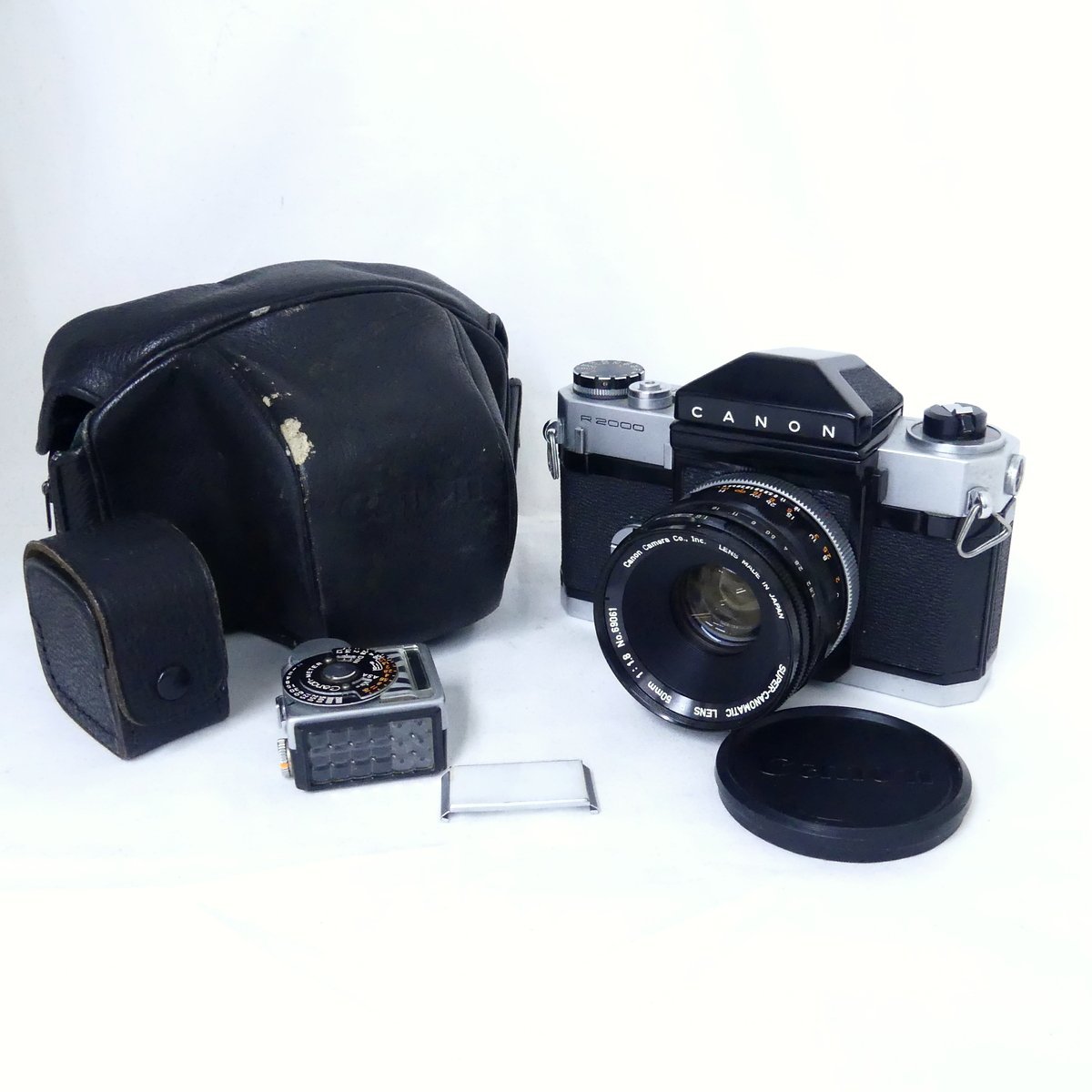 超美品 Canon キャノン /2310C USED 現状品 空シャッターOK フィルムカメラ F1.8 50mm R SUPER-CANOMATIC + R2000 canonflex キヤノン