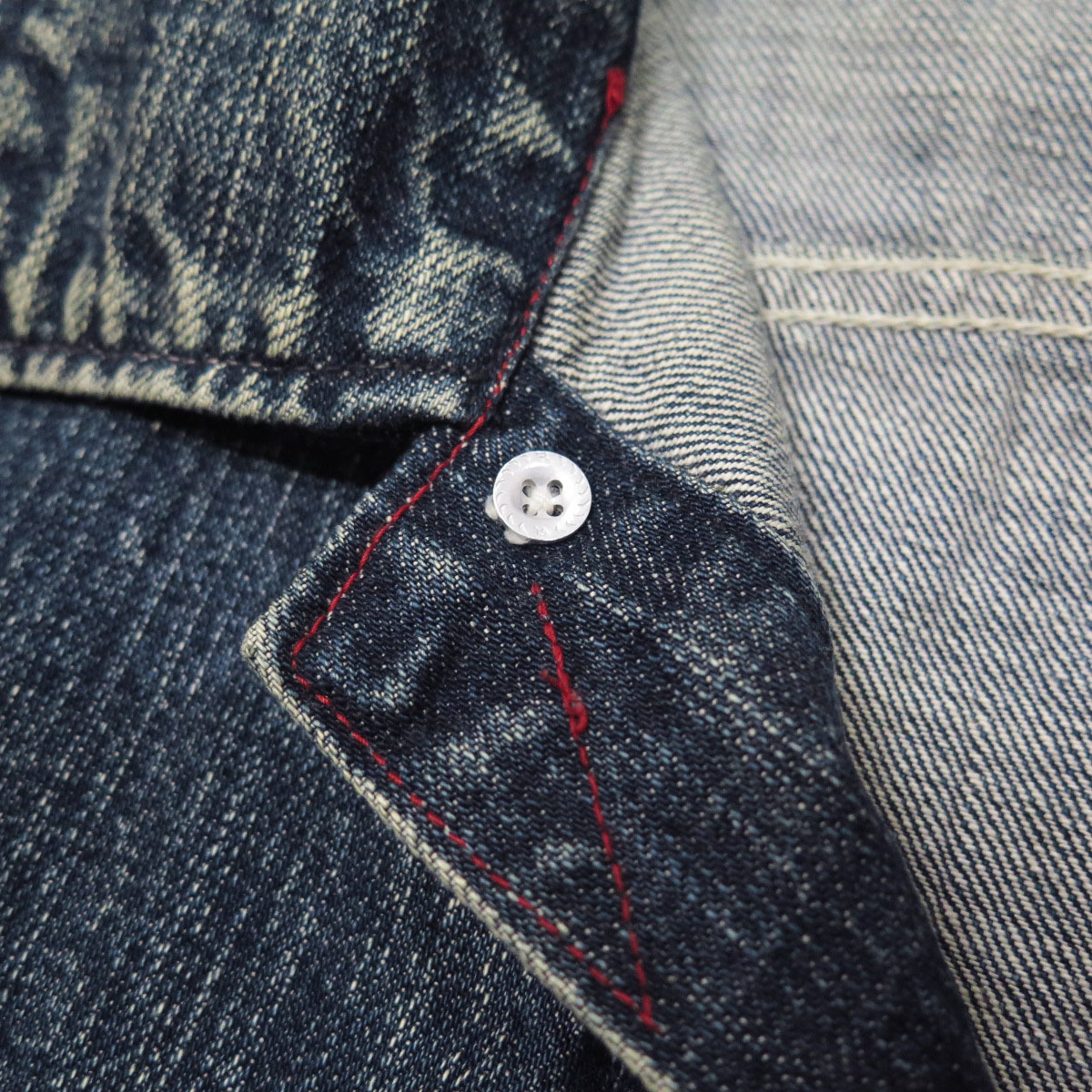 45rpm CONCHO BUTTON BIG POCKET TRUCKER DENIM JACKET MEN'S 45R コンチョボタン ビッグポケット トラッカー デニム ジャケット ロゴ 刺繍_画像7